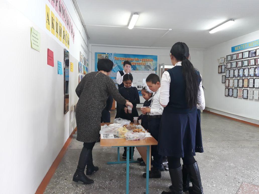 №17 орта мектептің «Жастар» ұйымының ауа райының қолайсыздығына байланысты өткізілген «Қамқорлық» қайырымдылық акциясы