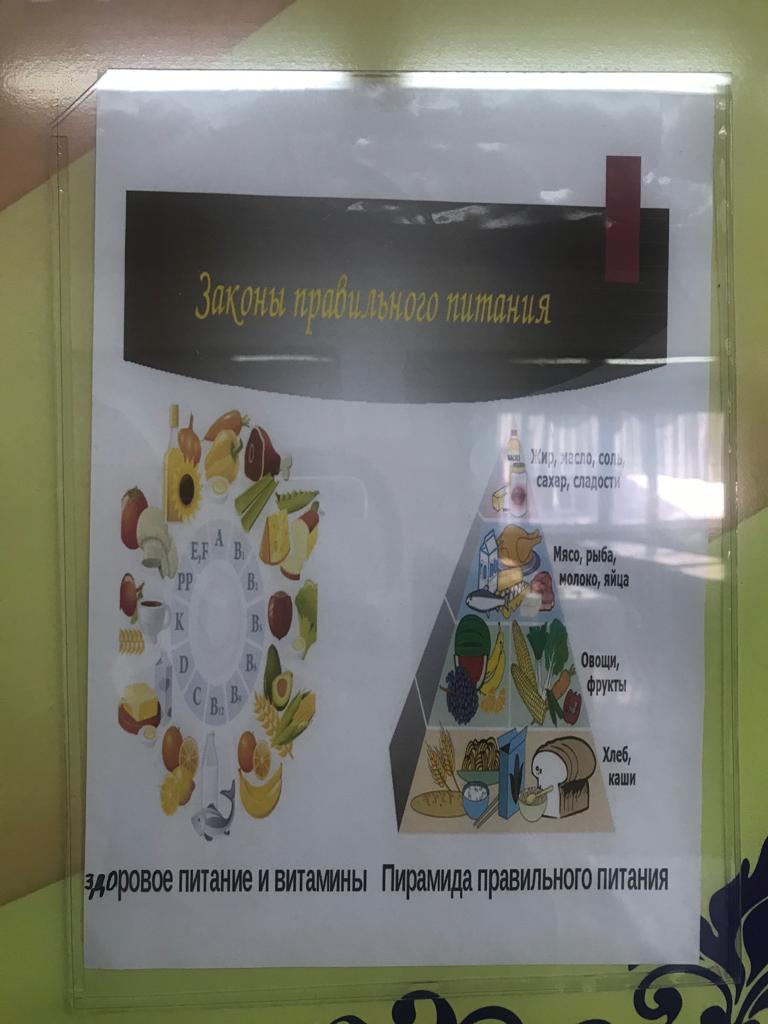 Пайдалы тағамдар стенді