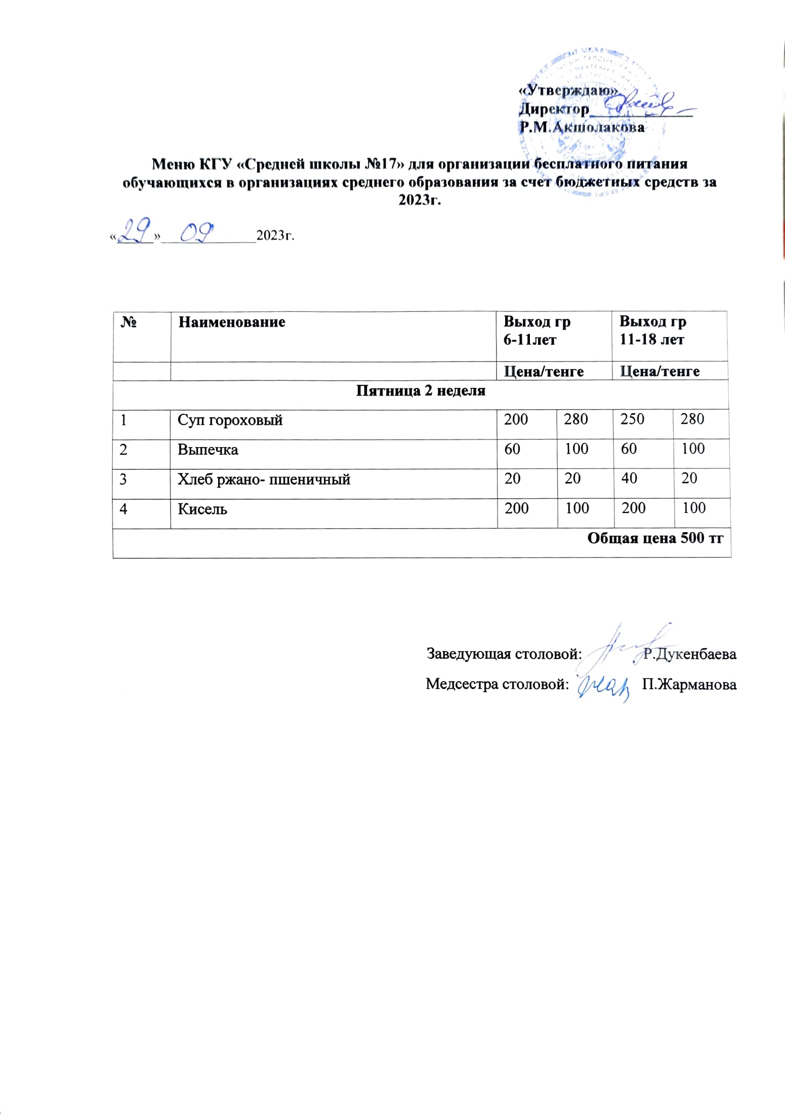 Ыстық тамақтың ұйымдастырылуы