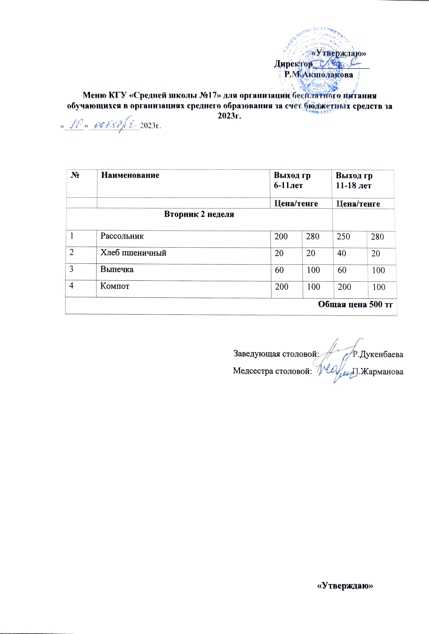 Асханадағы ыстық тамақ