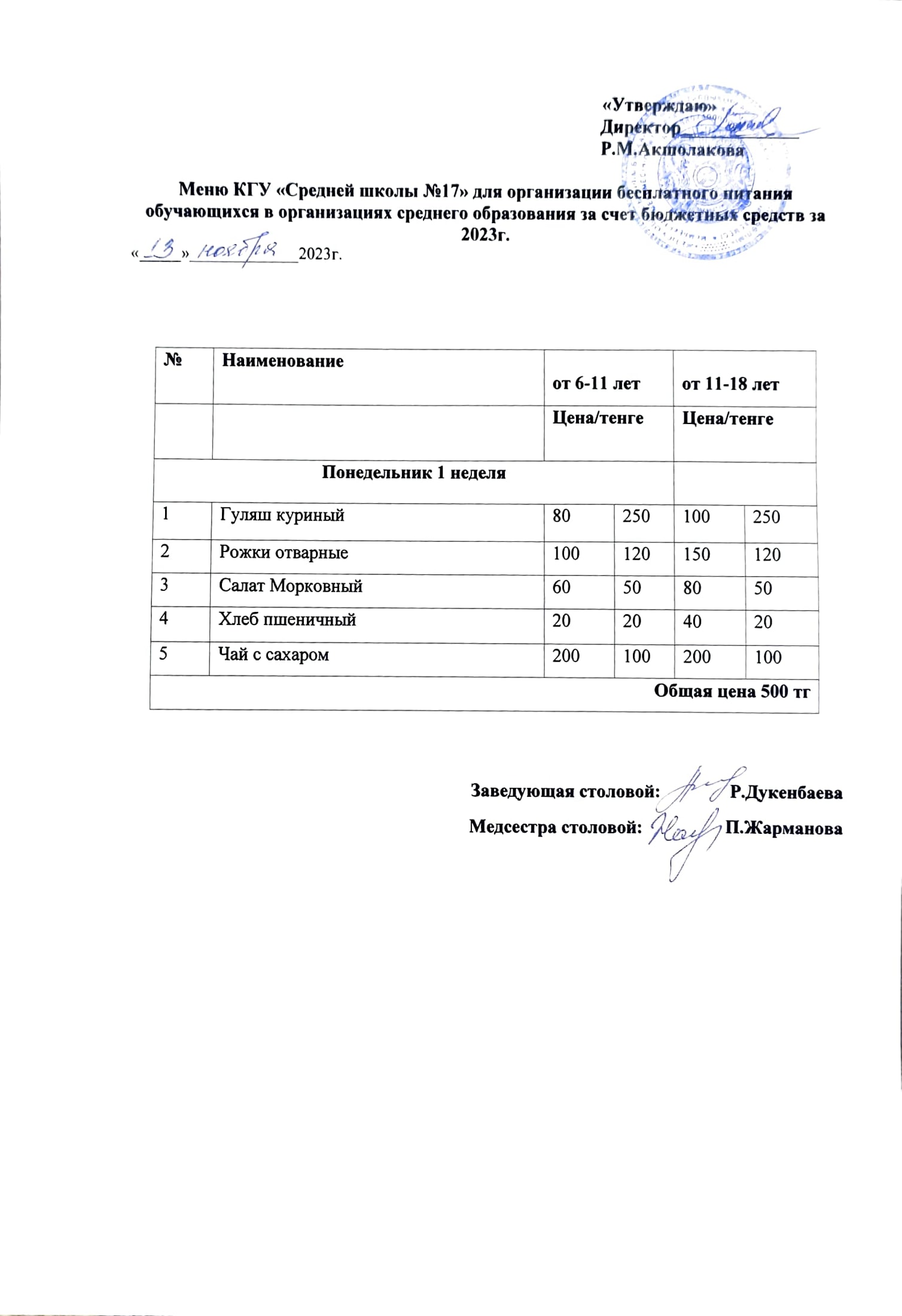 Асханадағы ыстық тамақ